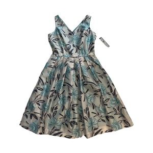 Floral Tahari dress.